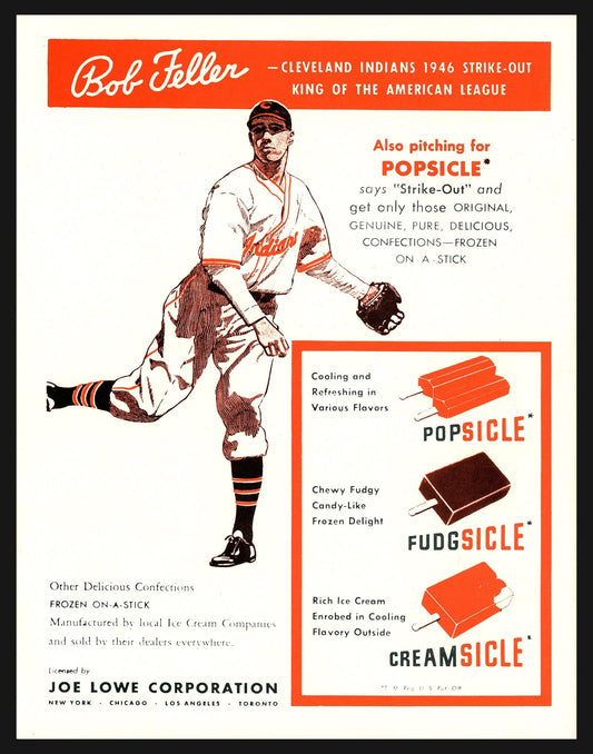 Bob Feller Autographed All Star Program Reprint Cleveland Indians SKU #195397