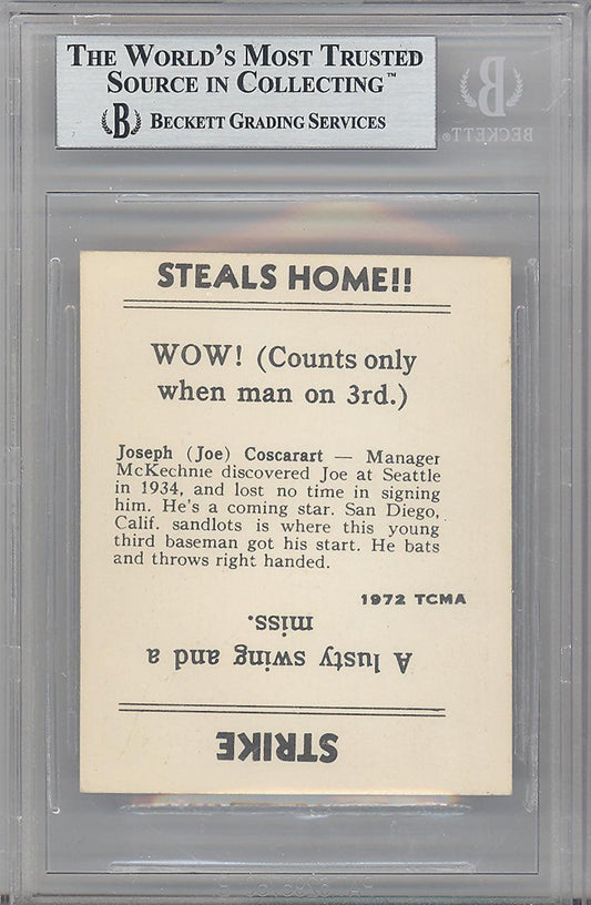 Joe Coscarart Autographed 1972 TCMA Card "Best Wishes" Beckett BAS #10265667