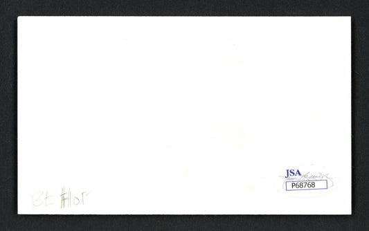 Roger Brown Autographed 3x5 Index Card Indiana Pacers "Best Of Luck" JSA #P68768