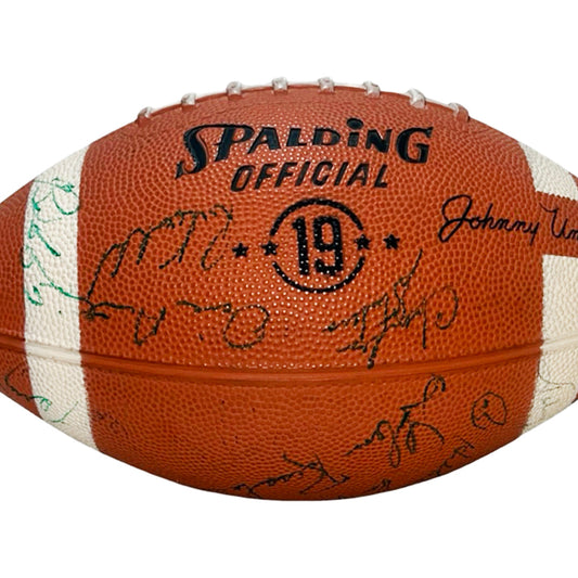1969 Colts Signed 20 Signature Inscription Football (JSA)