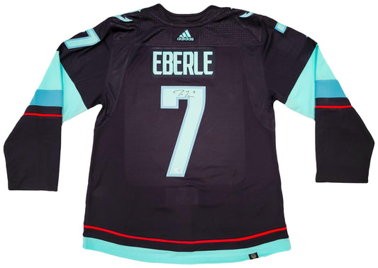 Seattle Kraken Jordan Eberle Autographed Navy Adidas Authentic Jersey Size 54 With Inaugural Patch Fanatics Holo Stock #202946