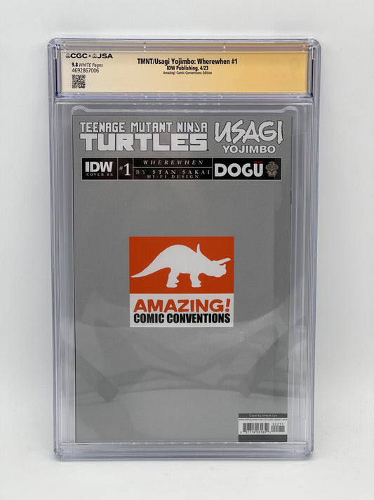 TMNT/Usagi Yojimbo: Wherewhen #1 CVR T Signed by Kevin Eastman CGC 9.8