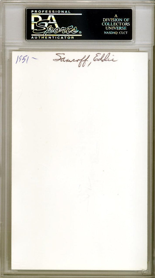 Ed "Eddie" Samcoff Autographed 3.5x5.5 Photo Philadelphia A's PSA/DNA #83964143