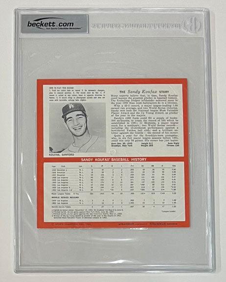 1964 Auravision Records #9 Sandy Koufax Los Angeles Dodgers 33 1/3 RPM 7 Inch Flexi Baseball Card (BGS 8.5 NM-MT+ 0011377923)