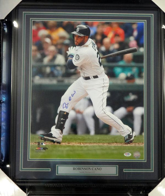 Robinson Cano Autographed Framed 16x20 Photo Seattle Mariners PSA/DNA ITP Stock #94177