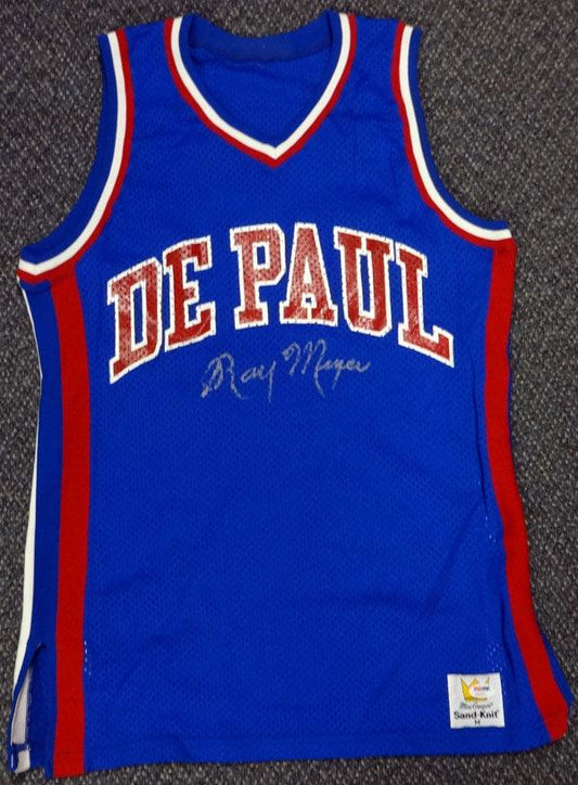 DePaul Blue Demons Ray Meyer Autographed Blue Jersey PSA/DNA #Y30327
