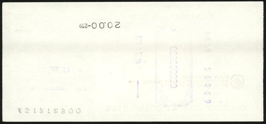 Sal Maglie Autographed 3x6 Check Brooklyn Dodgers, New York Yankees SKU #147866