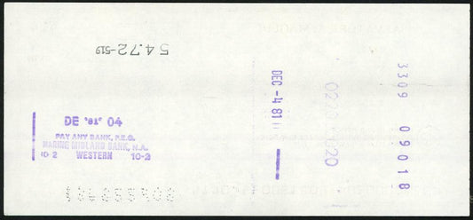 Sal Maglie Autographed 3x6 Check Brooklyn Dodgers, New York Yankees SKU #147871
