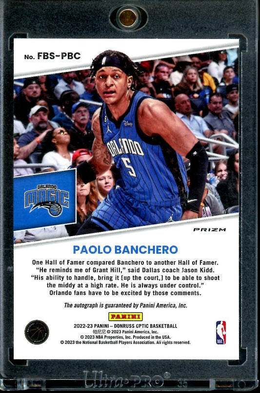 2022/23 Panini Optic Paolo Banchero Rookie Fast Break Auto Magic