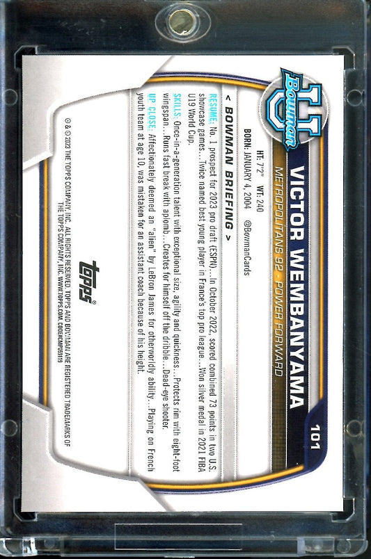 2023 Bowmans University Victor Wembanyama 1st Bowman SP Spurs