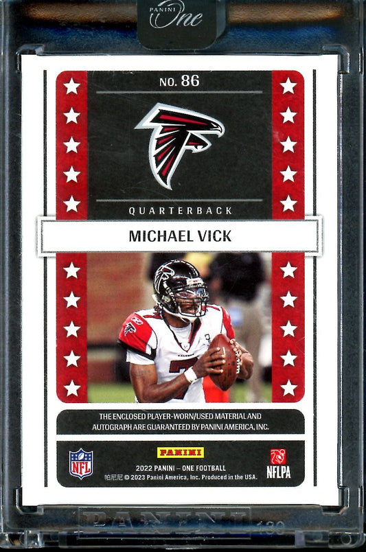 2022 Panini One Michael Vick Lonestar Patch Auto 1/1 Falcons