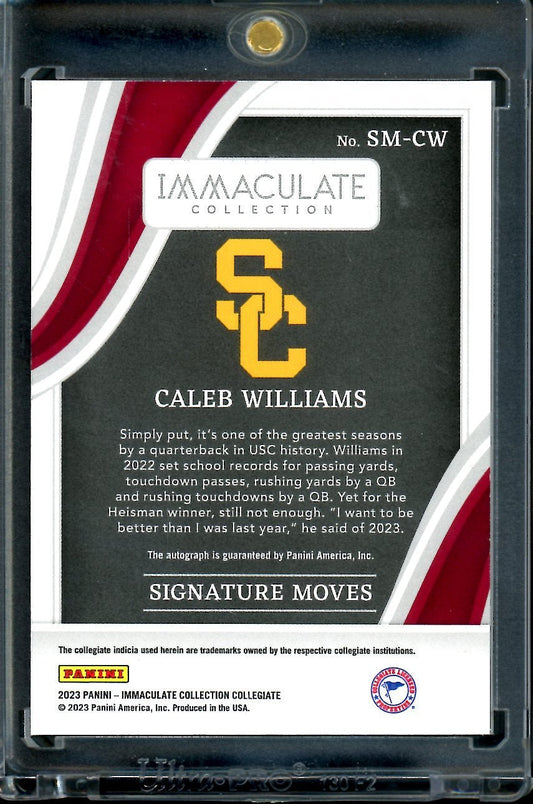 2023 Panini Immaculate Collegiate Caleb Williams Signature Moves Auto /99 USC