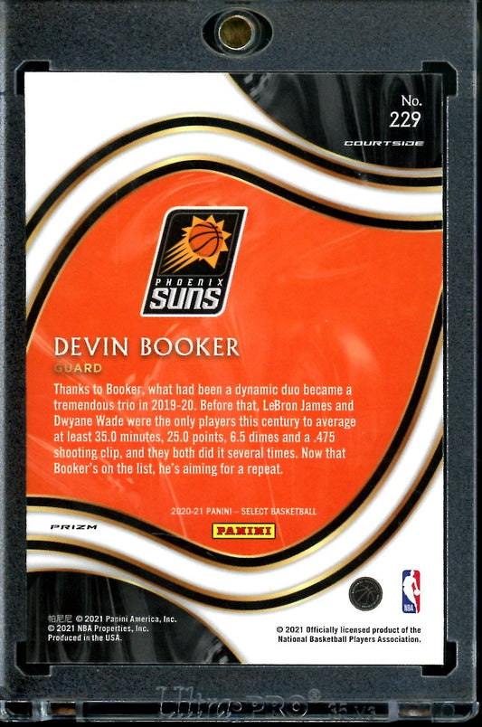 2021-22 Panini Select Devin Booker Courtside Tiger Stripe SSP Suns