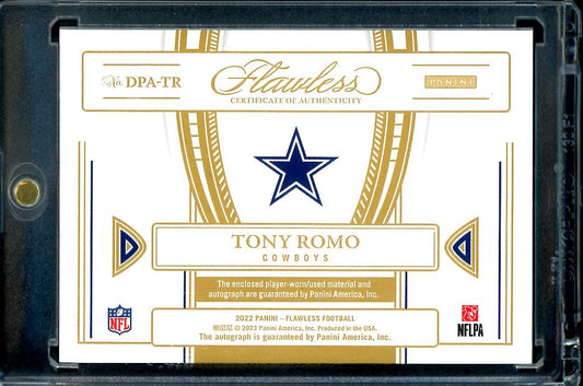 2022 Panini Flawless Tony Romo Distinguished Patch Auto /10 Cowboys