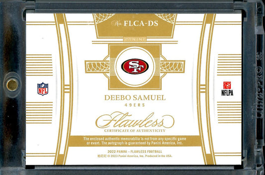 2022 Panini Flawless Deebo Samuel Cleat Patch Auto /5 49ers