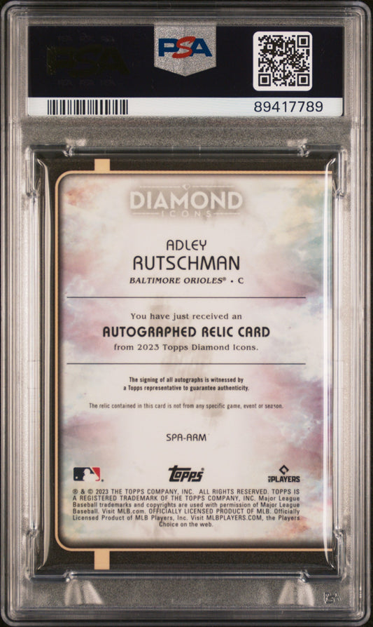 2023 Topps Diamond Icons Single-Auto Relics Adley Rutschman #SPAARM /10 PSA