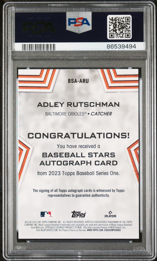 2023 Topps Baseball Stars Autographs Adley Rutschman #BSAARU PSA 10