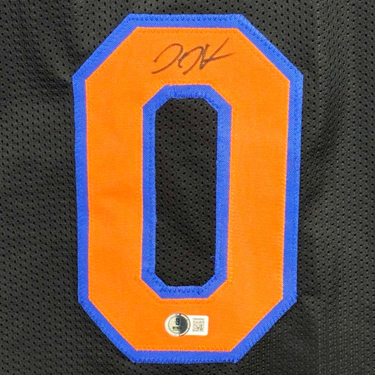 Donte DiVincenzo Signed New York Black Basketball Jersey (Beckett)