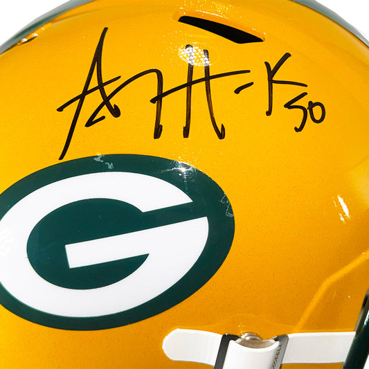 A.J. Hawk Signed Green Bay Packers Speed Full-Size Replica Football Helmet (Beckett)