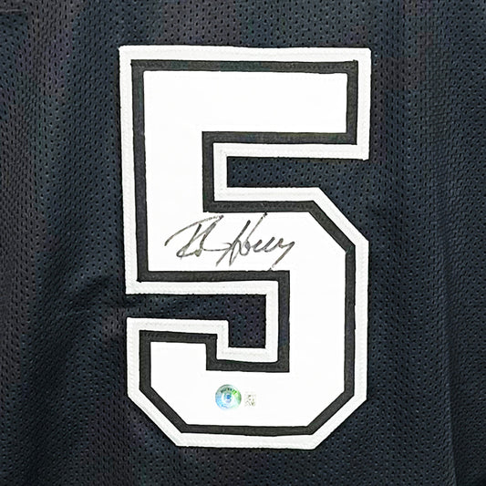 Robert Horry Signed San Antonio Black Basketball Jersey (Beckett)