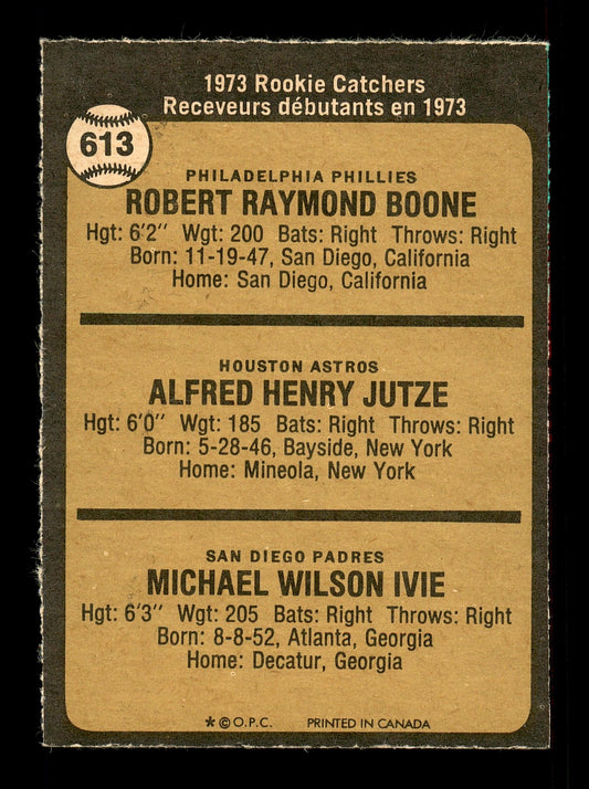Mike Ivie Autographed 1973 O-Pee-Chee Rookie Card #613 San Diego Padres SKU #169314