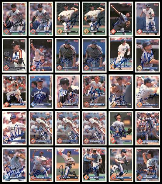 1993 Donruss Baseball Autographed Cards Lot Of 141 SKU #185534