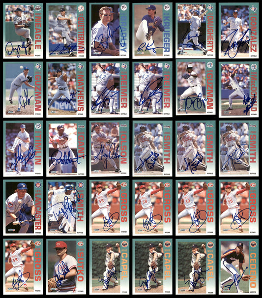 1992 Fleer Baseball Autographed Cards Lot Of 115 SKU #185542
