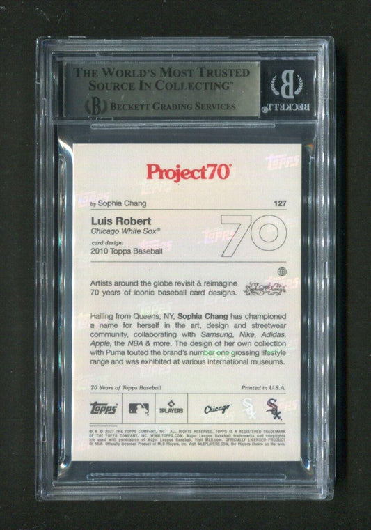 2021 Topps Project70 Luis Robert #127 BGS Signed Rookie Baseball Card