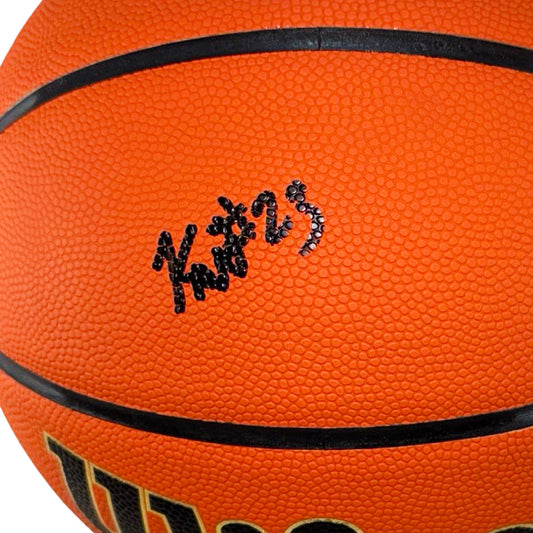 Keaton Wagler Signed Wilson NCAA Legend Basketball (JSA)