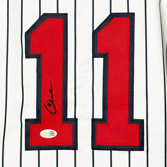 Chuck Knoblauch Signed Minnesota Pinstripe Baseball Jersey (JSA)