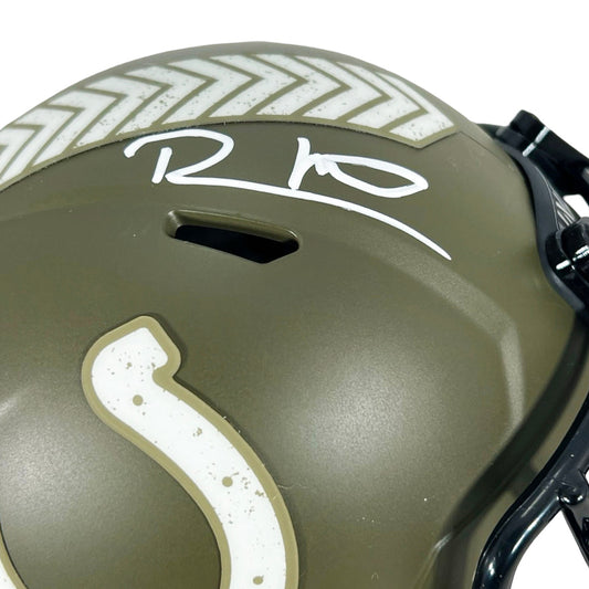 Robert Mathis Signed Indianapolis Colts Salute to Service Mini Football Helmet (JSA)