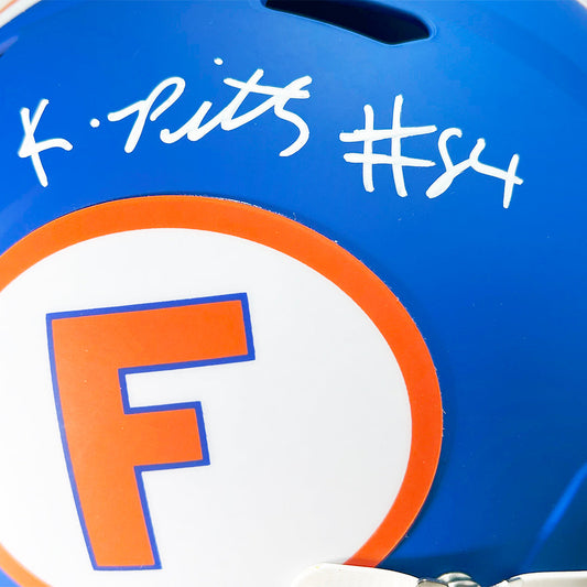 Kyle Pitts Signed Florida Gators Blue Speed Full-Size Replica Football Helmet (Beckett)