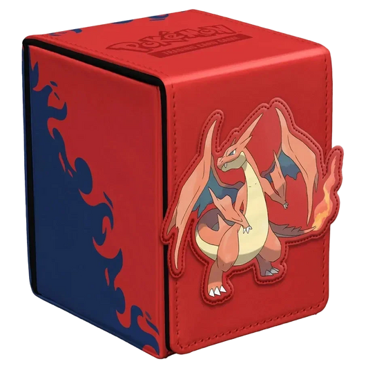 Ultra-PRO x Pokemon - Mega Charizard Y - Alcove Flip Deck Box (Holds 100+ Cards)