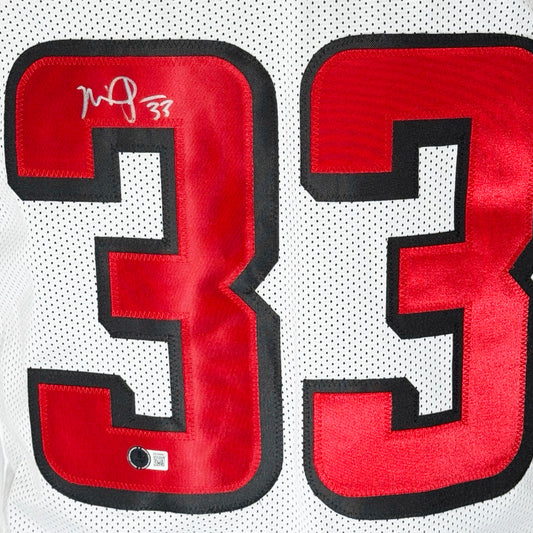 Michael Turner Signed Atlanta White Football Jersey (Beckett)