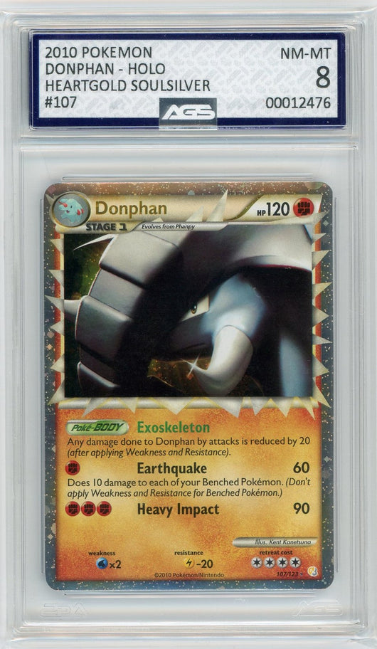 AGS (NM-MT 8) Donphan #107 - HeartGold SoulSilver (#00012476)