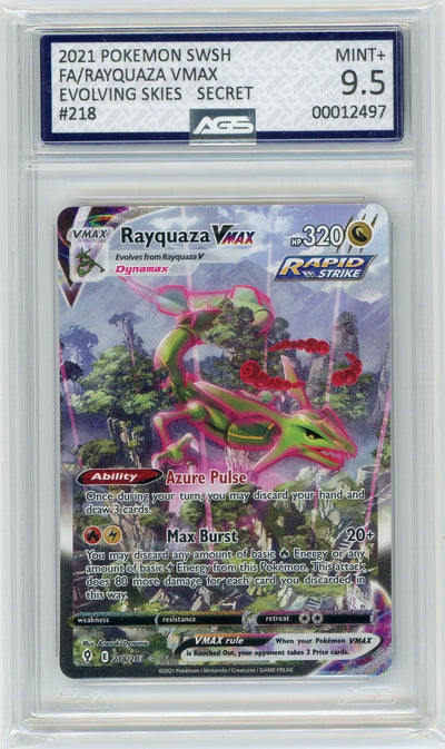 AGS (MINT+ 9.5) Rayquaza VMAX #218 - Evolving Skies (#00012497)