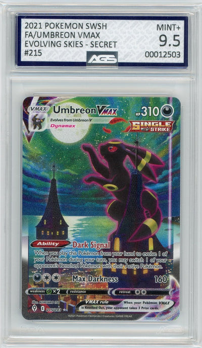 AGS (MINT+ 9.5) Umbreon VMAX #215 - Evolving Skies (#00012503)