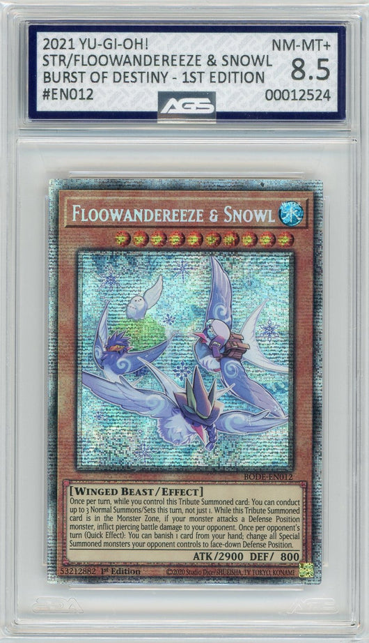 AGS (NM-MT+ 8.5) Floowandereeze & Snowl #EN012 - Burst of Destiny (#00012524)