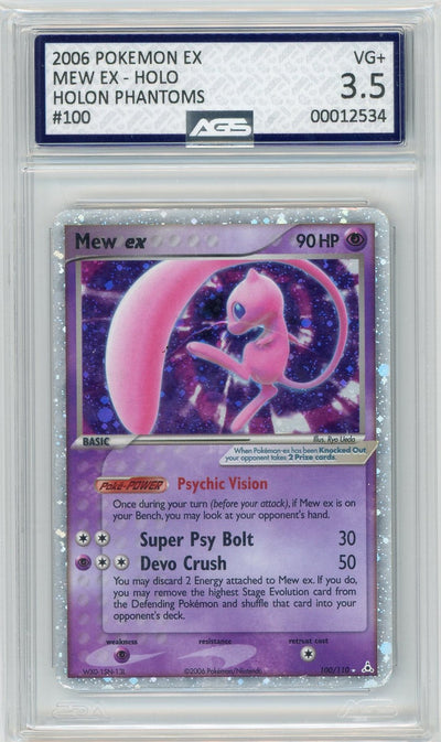 AGS (VG+ 3.5) Mew ex #100 - EX Holon Phantoms (#00012534)