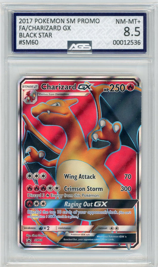 AGS (NM-MT+ 8.5) Charizard GX #60 - Sun & Moon Promos (#00012536)