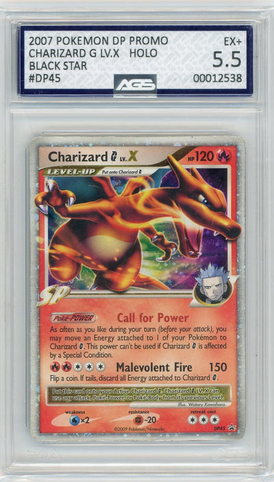 AGS (EX+ 5.5) Charizard G LV.X #45 - DP Black Star Promos (#00012538)