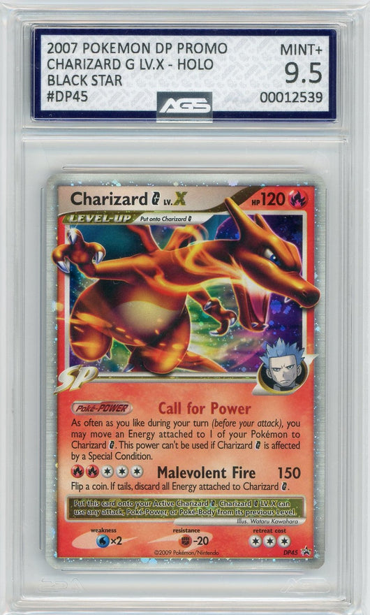 AGS (MINT+ 9.5) Charizard G LV.X #45 - DP Black Star Promos (#00012539)