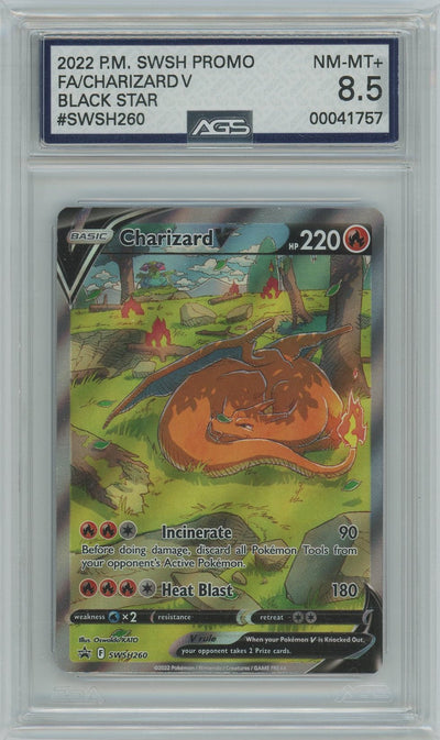 AGS (NM-MT+ 8.5) Charizard V #SWSH260 - Sword & Shield Promos (#00041757)