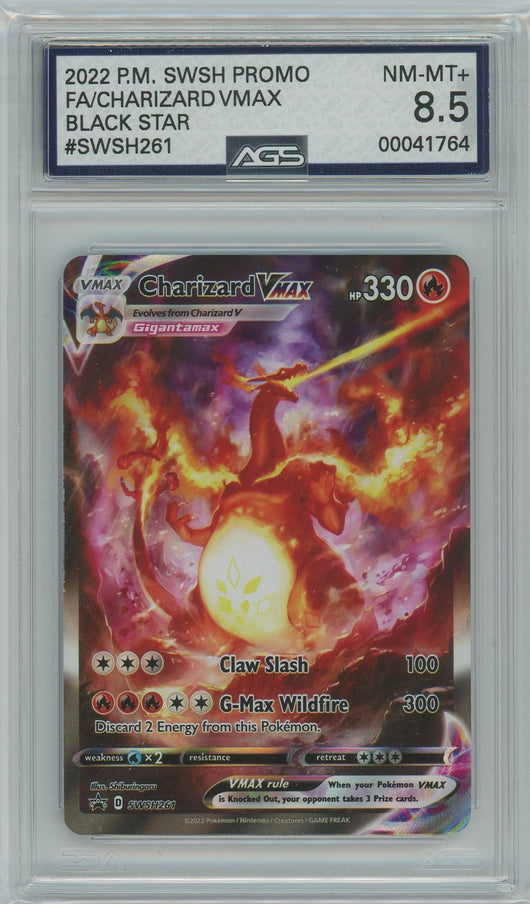 AGS (NM-MT+ 8.5) Charizard VMAX #SWSH261 - Sword & Shield Promos (#00041764)