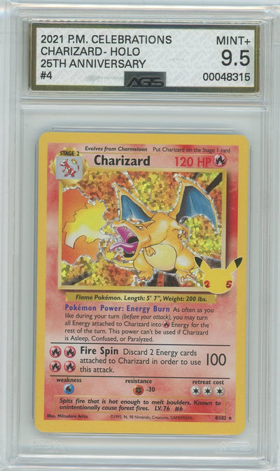 AGS (MINT+ 9.5) Charizard #4 - Celebrations (25th Anniversary) (#00048315)