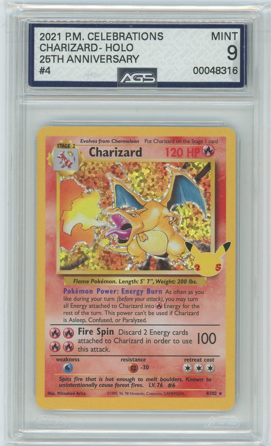 AGS (MINT 9) Charizard #4 - Celebrations (25th Anniversary) (#00048316)