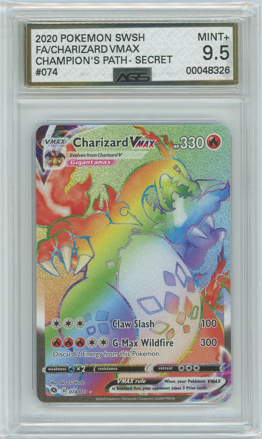 AGS (MINT+ 9.5) Charizard VMAX #74 - Champion's Path (#00048326)