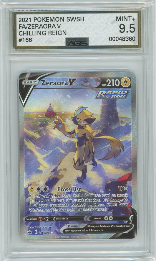 AGS (MINT+ 9.5) Zeraora V #166 - Chilling Reign (#00048360)