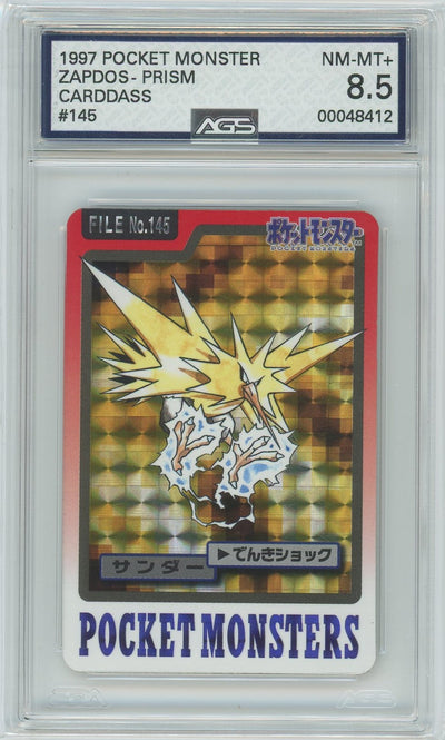 AGS (NM-MT+ 8.5) Zapdos #145 (Japanese) - Bandai Carddass Pocket Monsters (#00048412)