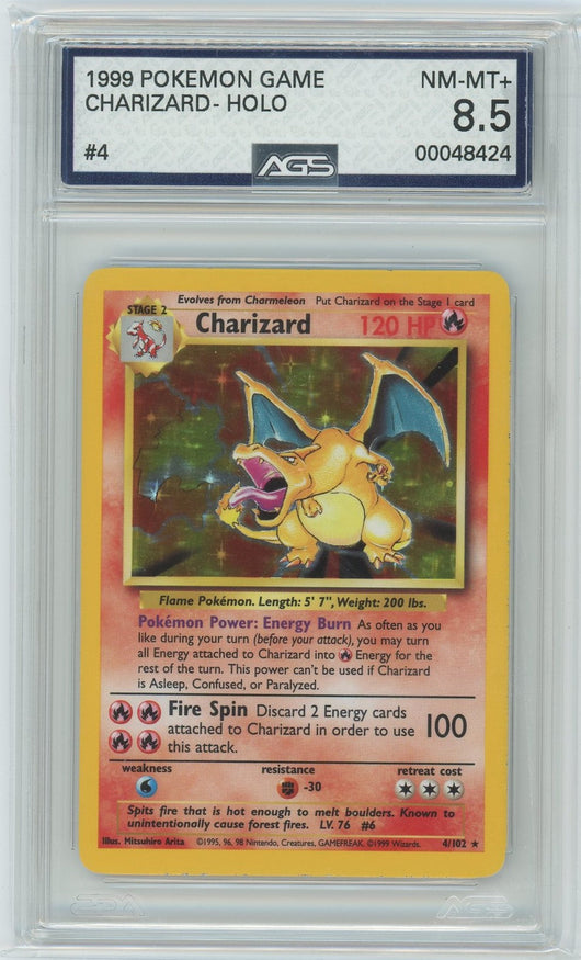AGS (NM-MT+ 8.5) Charizard #4 - Base Set (#00048424)